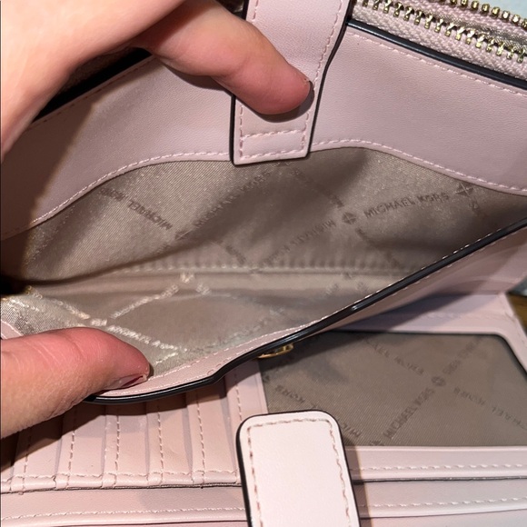 Michael Kors Black and Pink Logo Wristlet - Picture 7 of 11